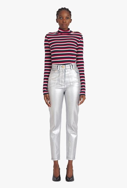 Silvery skinny cut jeans - 4