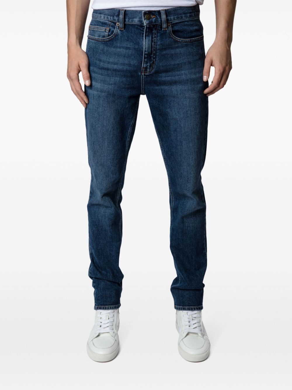 mid-rise slim-cut jeans - 3