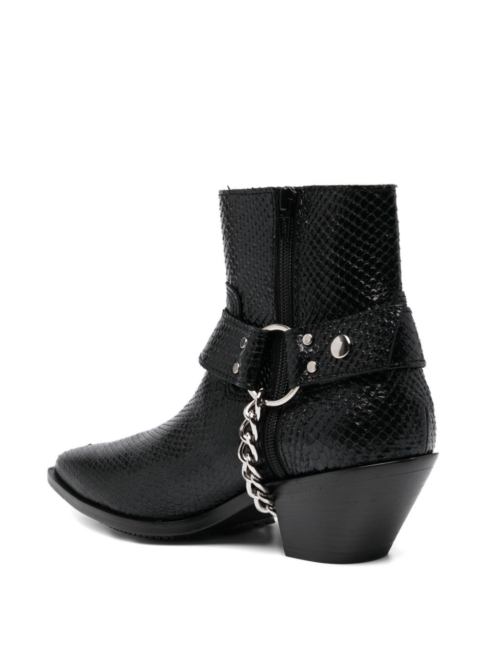50mm snakeskin chain-detail boots - 3
