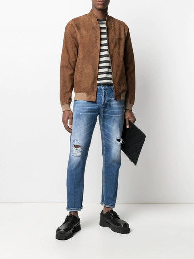 Herno collarless bomber jacket outlook