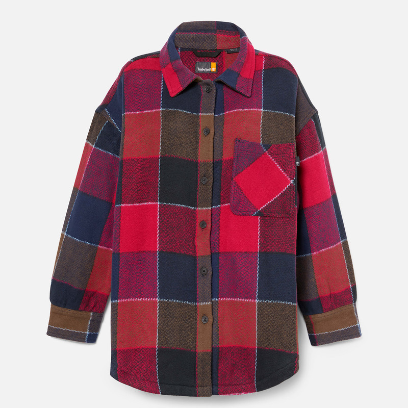 Women's Heavy Flannel Long Overshirt 10