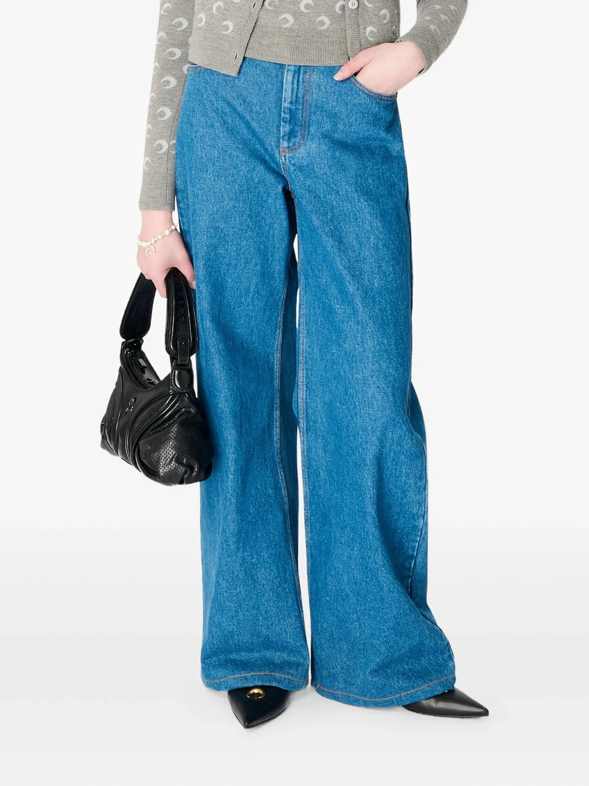 Marine Serre Moon Laser Flare Jeans - 1