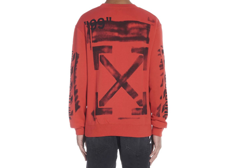 Off-White OFF-WHITE Impressionism' Diag Stencil Sweatshirt Red/Black outlook