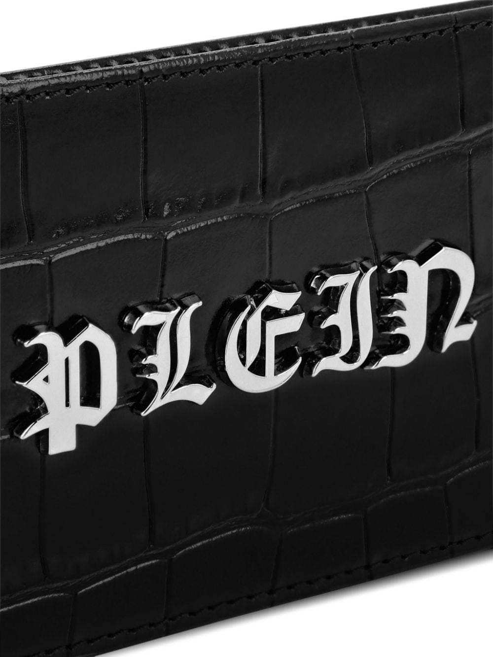 Gothic Plein crocodile-embossed cardholder - 3
