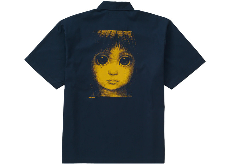 Supreme Supreme Margaret Keane Teardrop S/S Work Shirt Light Navy outlook