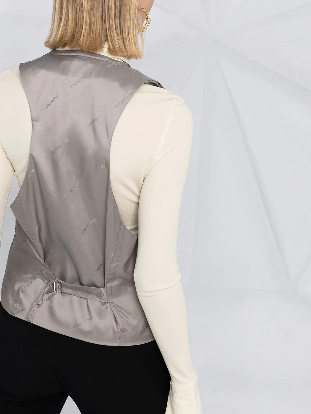 tailored V-neck waistcoat - 3