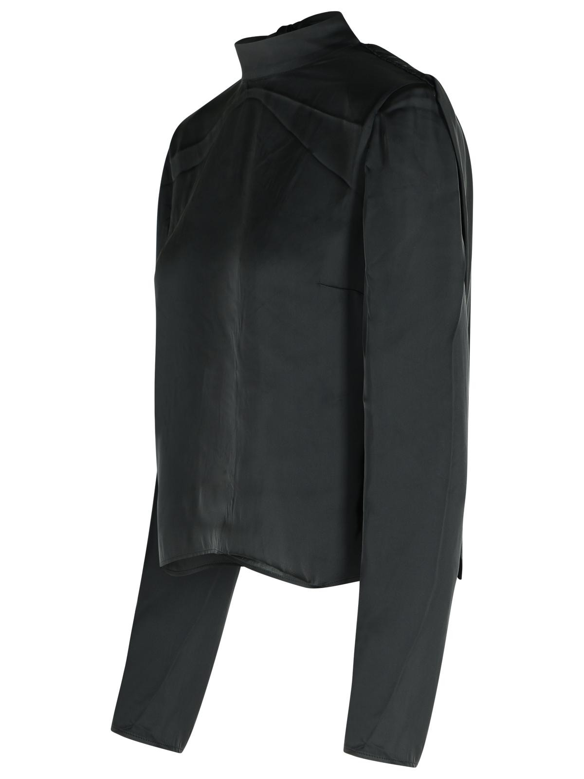 Rotate Draped Top In Black Polyester Women - 2