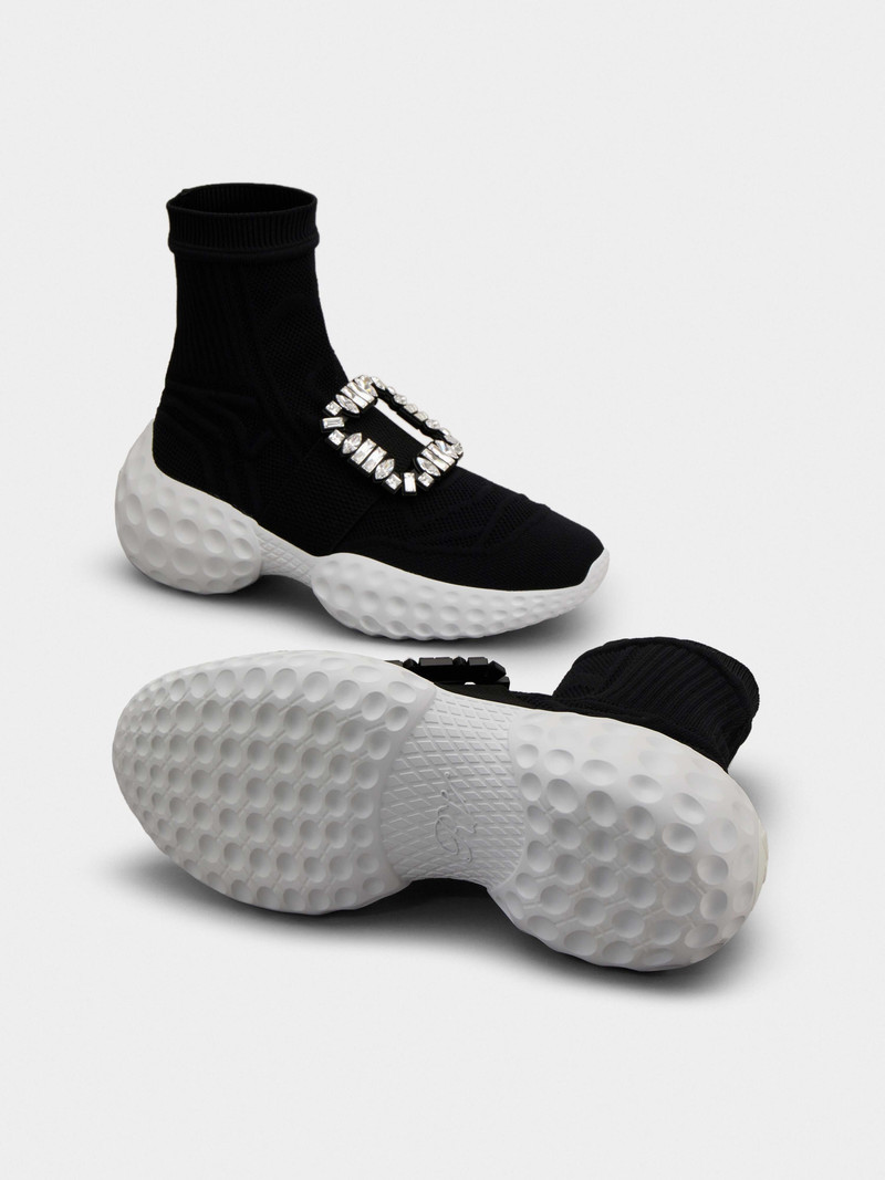 Viv' Run Light Socks Strass Buckle Ankle Boots in Fabric 6