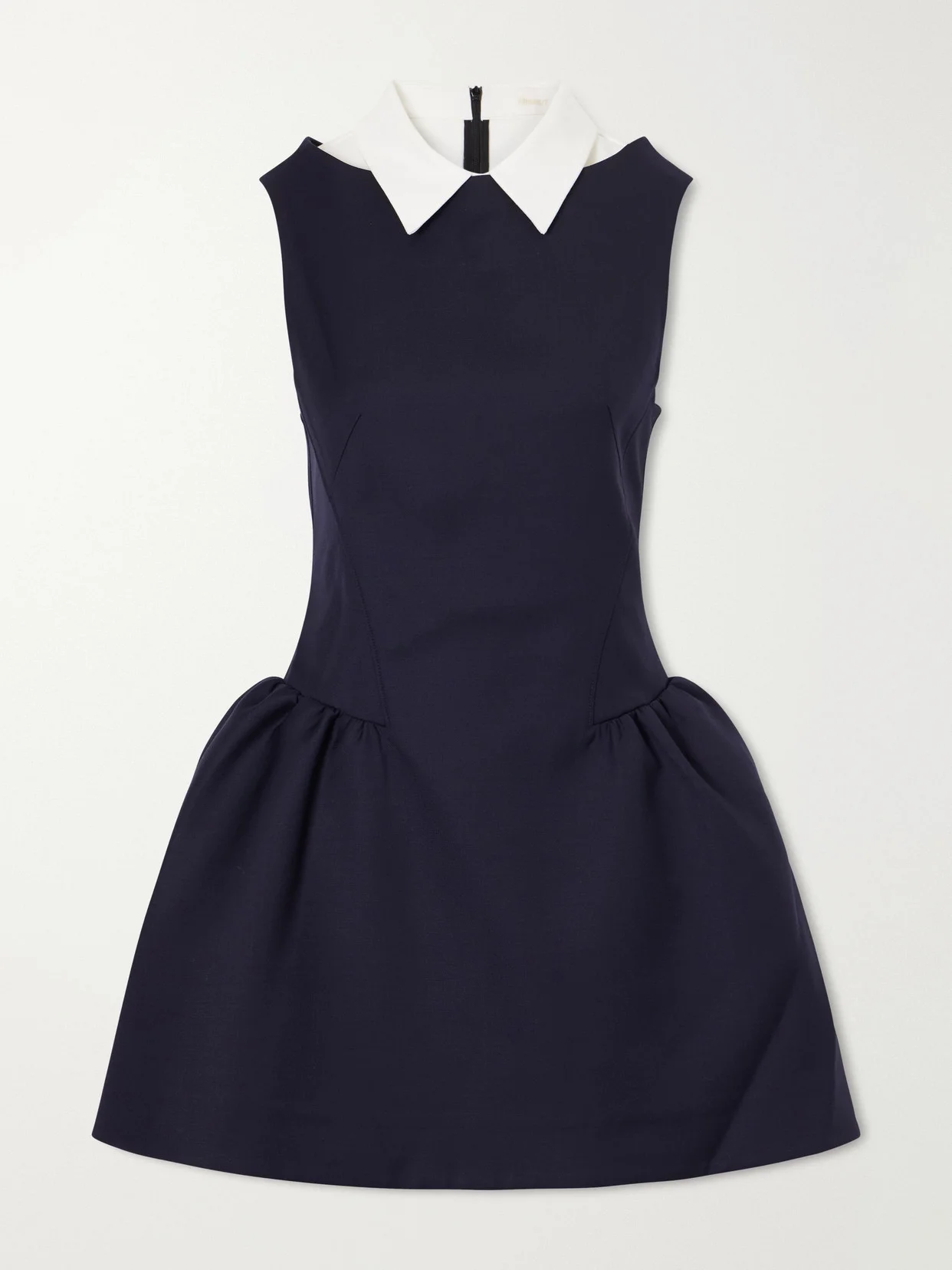 Patchwork Wool Mini Dress - 1