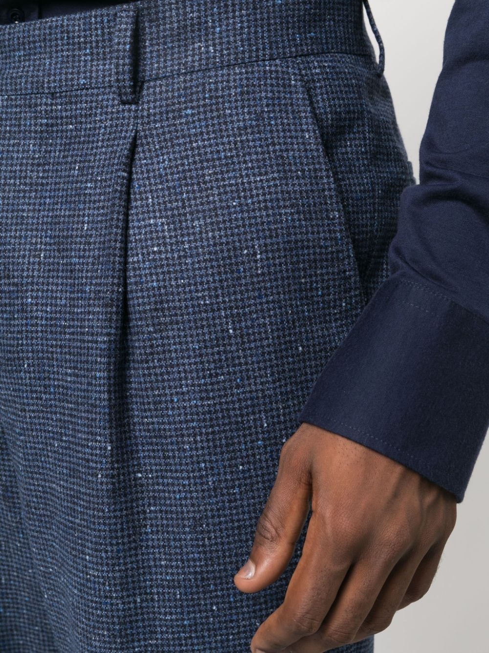 houndstooth wool-cashmere blend suit - 6