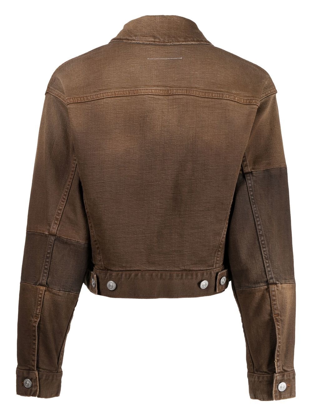cropped bleach-wash jacket - 2