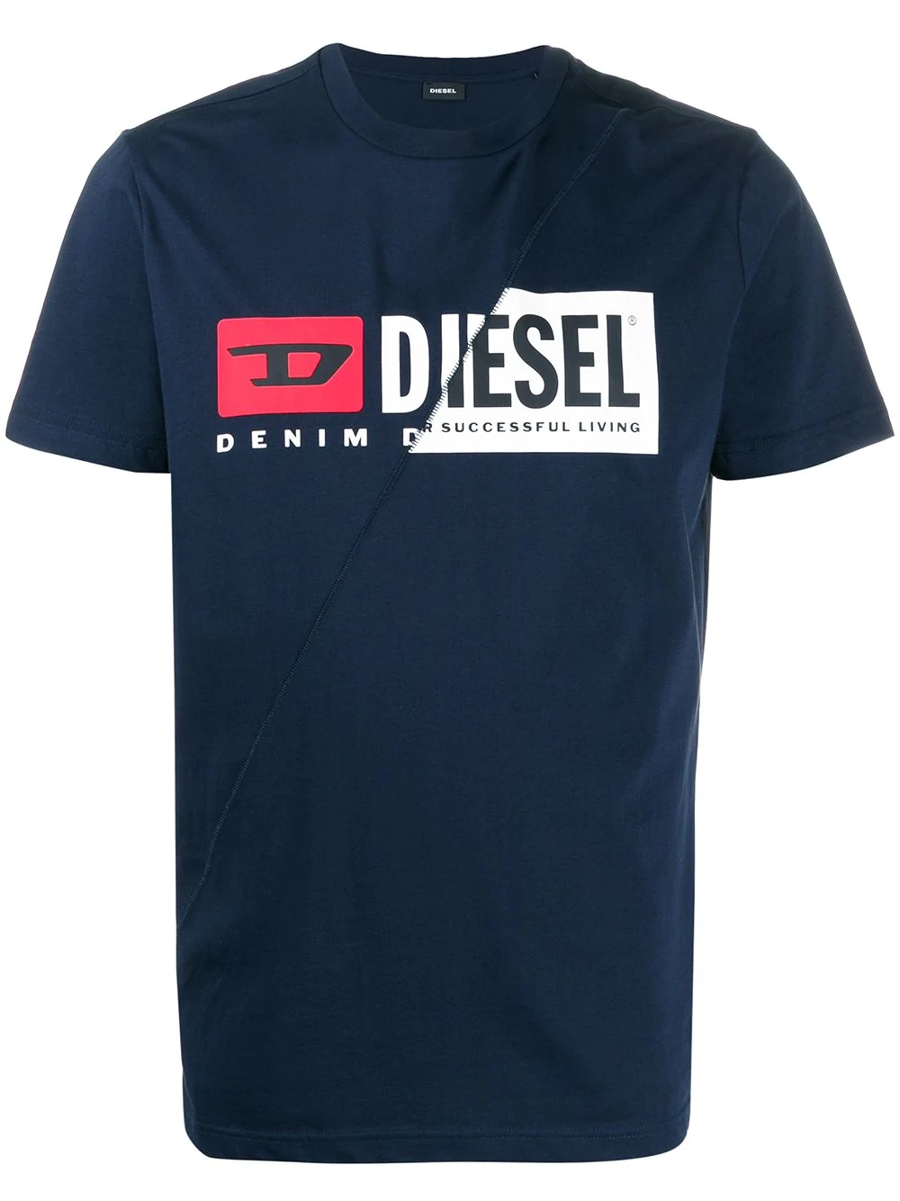 dual logo print T-shirt - 1