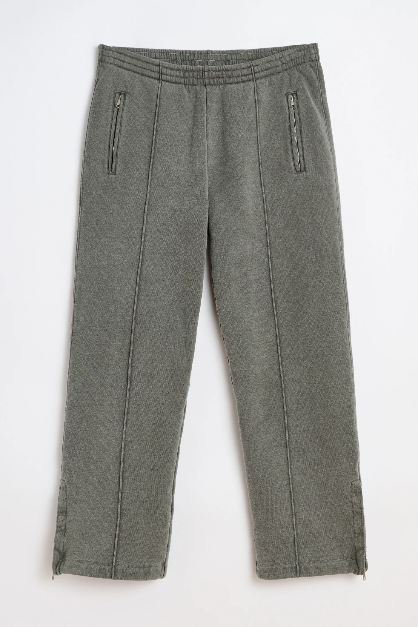 Track Pants Worn Black Hefty Fleece - 1