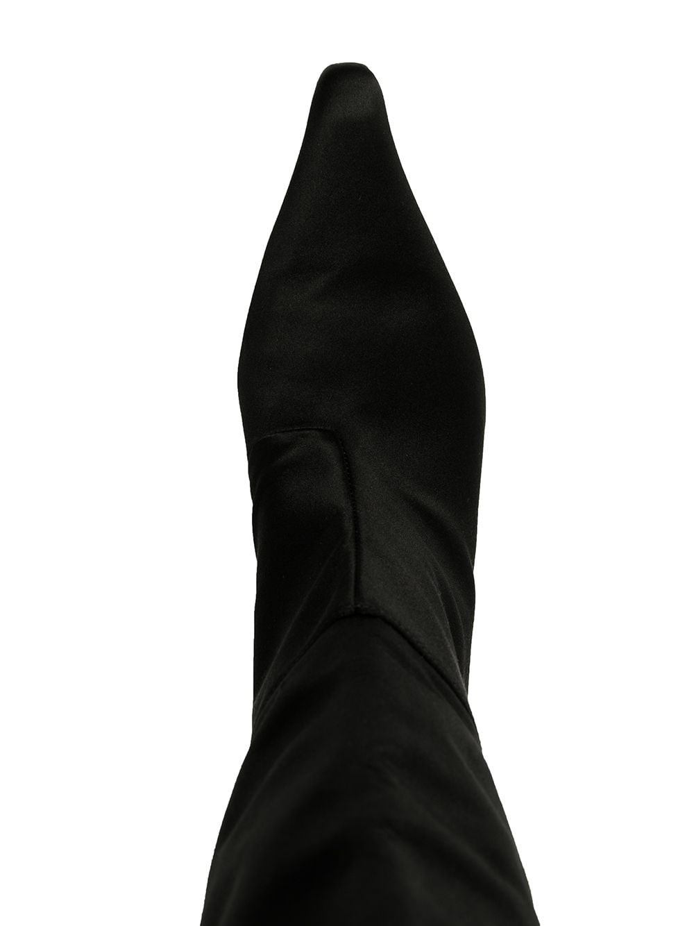 Viola feather-trim satin boots - 4