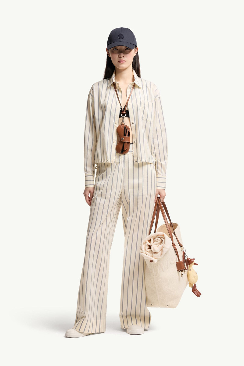 Moncler Striped Cotton & Silk Pants outlook