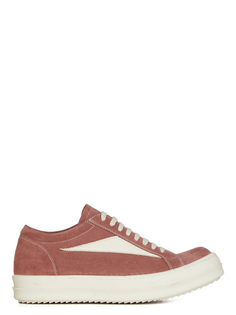 Vintage Leather-Trimmed Suede Sneakers - 1