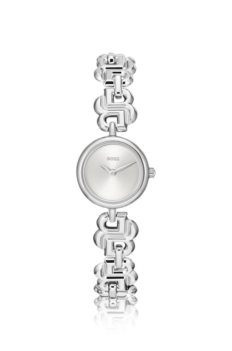 SILVER-TONE WATCH WITH DOUBLE B MONOGRAM-LINK BRACELET 1