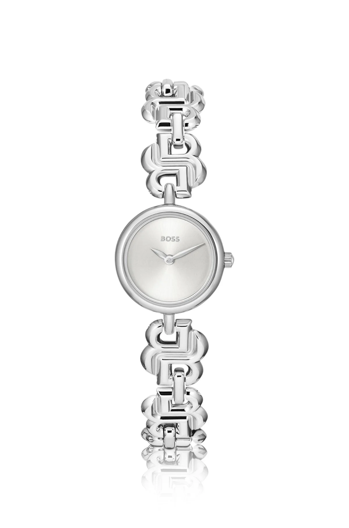 SILVER-TONE WATCH WITH DOUBLE B MONOGRAM-LINK BRACELET - 1