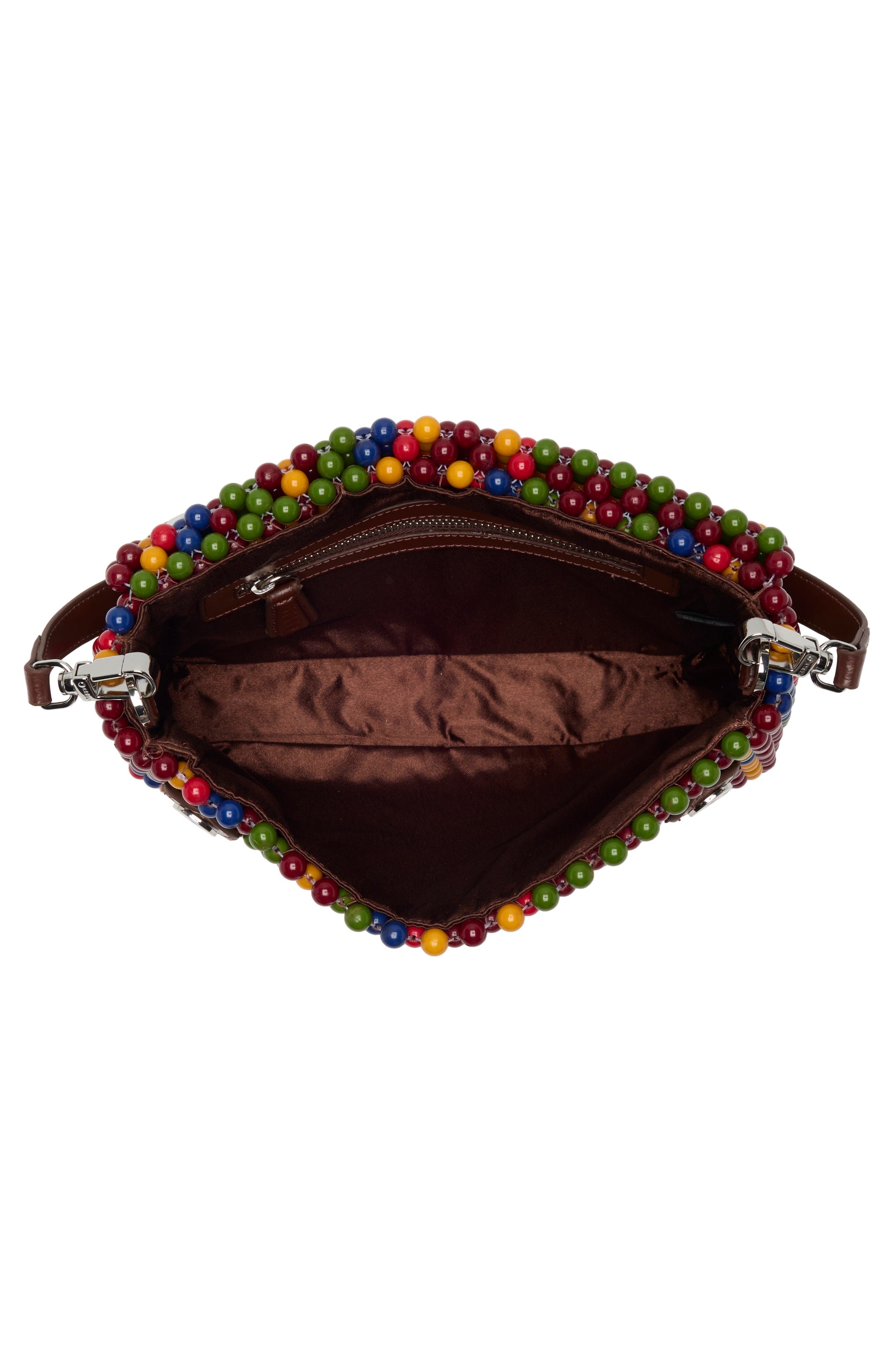 STAUD Timmy Beaded Shoulder Bag in Jungle Stripe at Nordstrom - 5