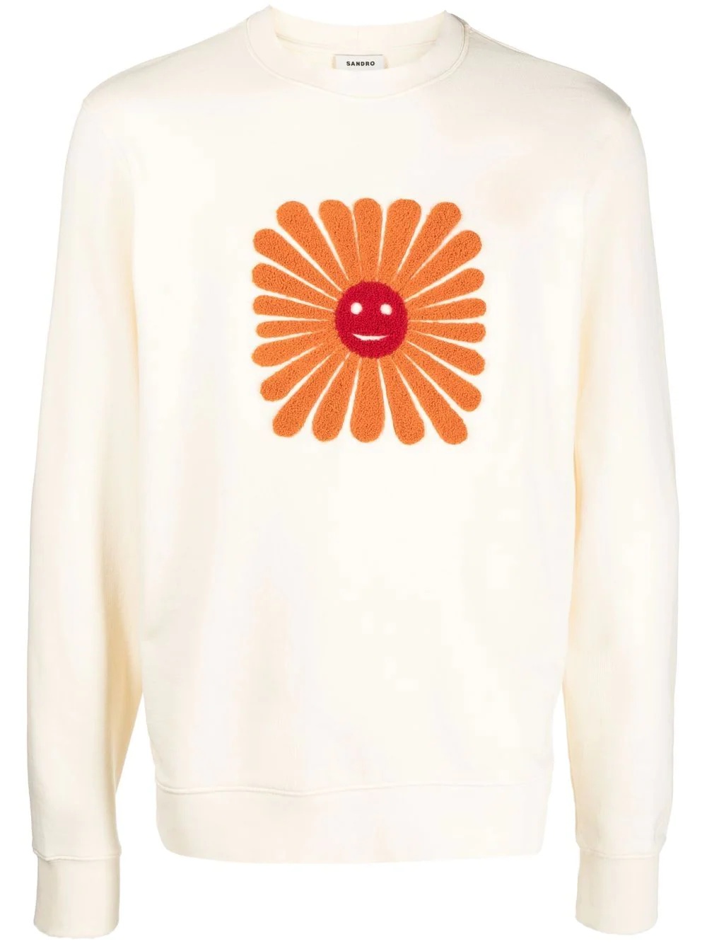 Sun-print organic cotton sweatshirt - 1