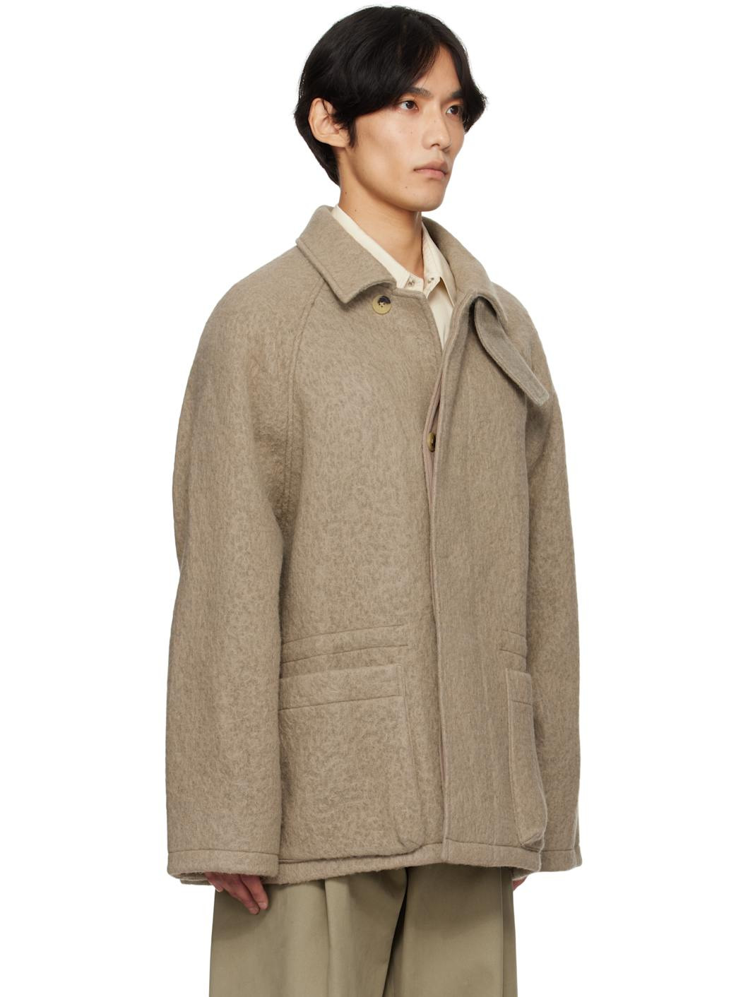 Beige Wool Hunting Jacket - 2