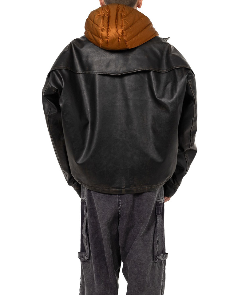 Extended Placket Hood Coated Jacket 5