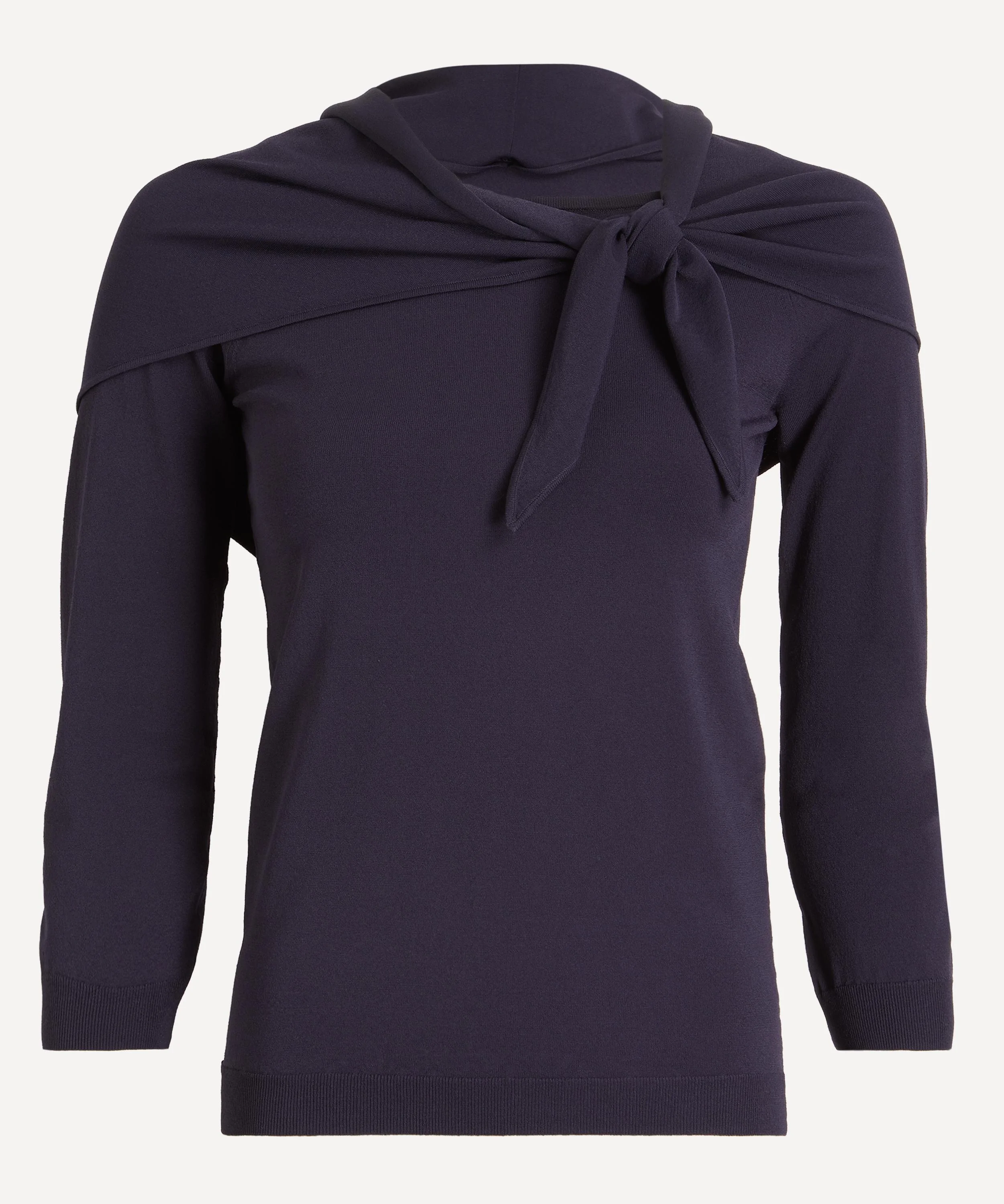 Navy Fenice Scarf Jumper - 1