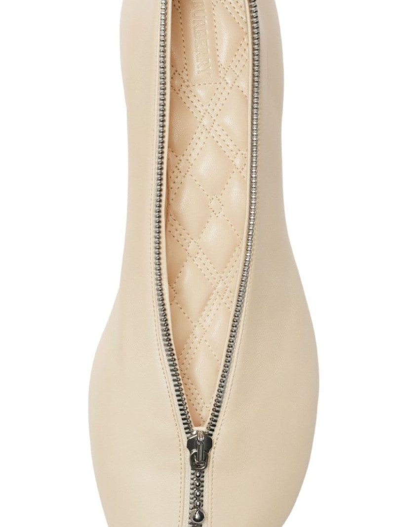 Burberry Sadler Zip leather ballerina shoes outlook