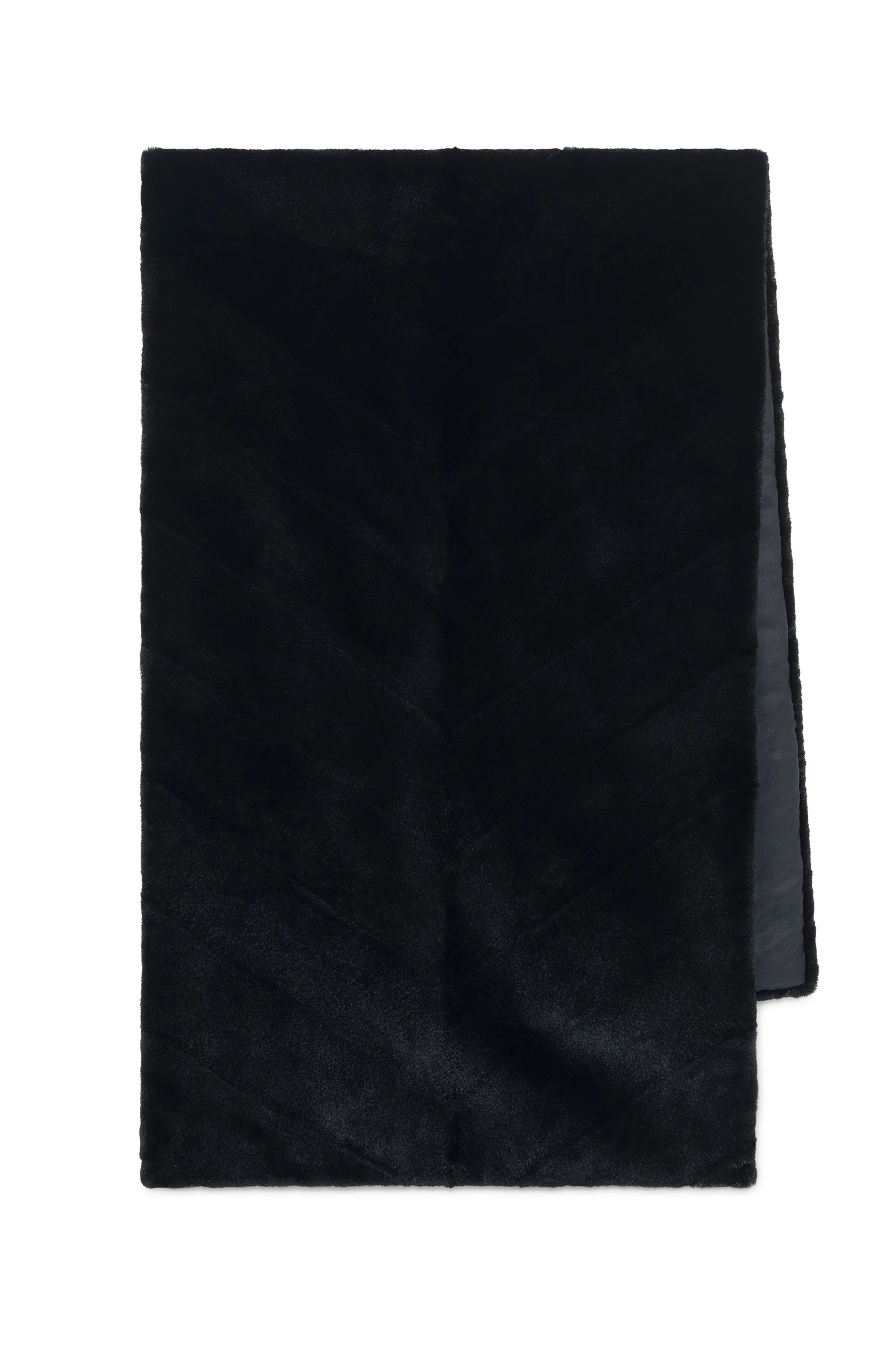 Maccabee Scarf in Black Recycled Fur - 1