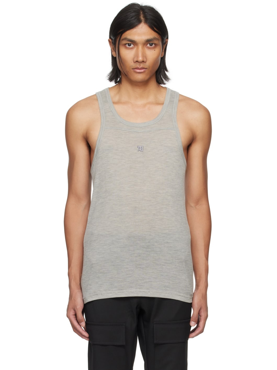 Gray 'The M' Tank Top - 1