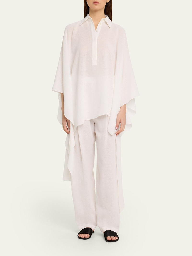 MICHAEL KORS Wide-Leg Linen Crepe Gauze Pants outlook