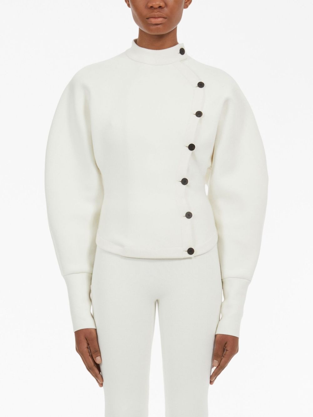 asymmetric knitted jacket - 3