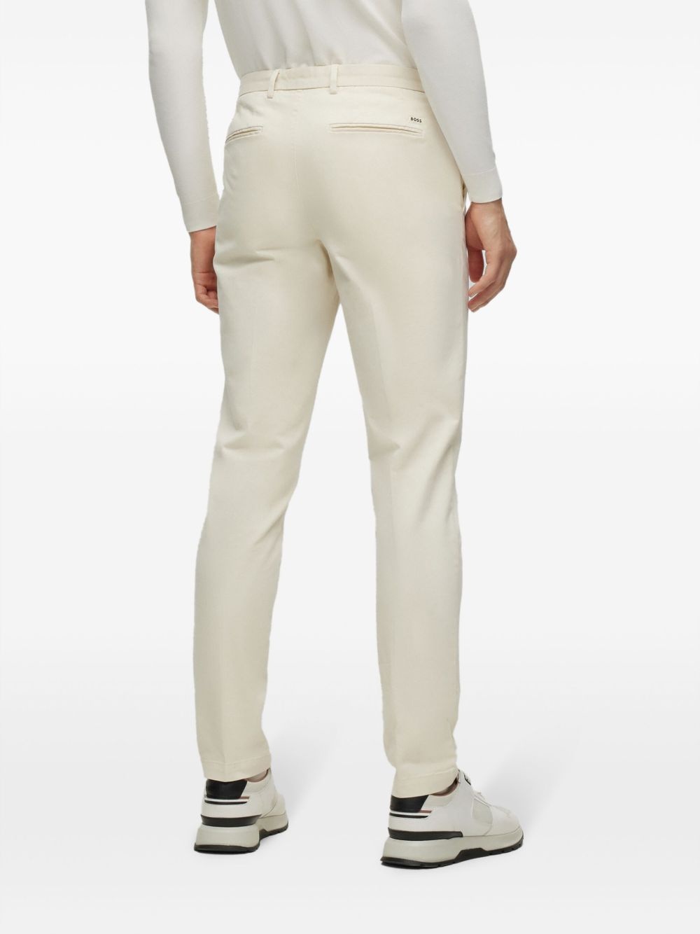 mid-rise slim-cut trousers - 4