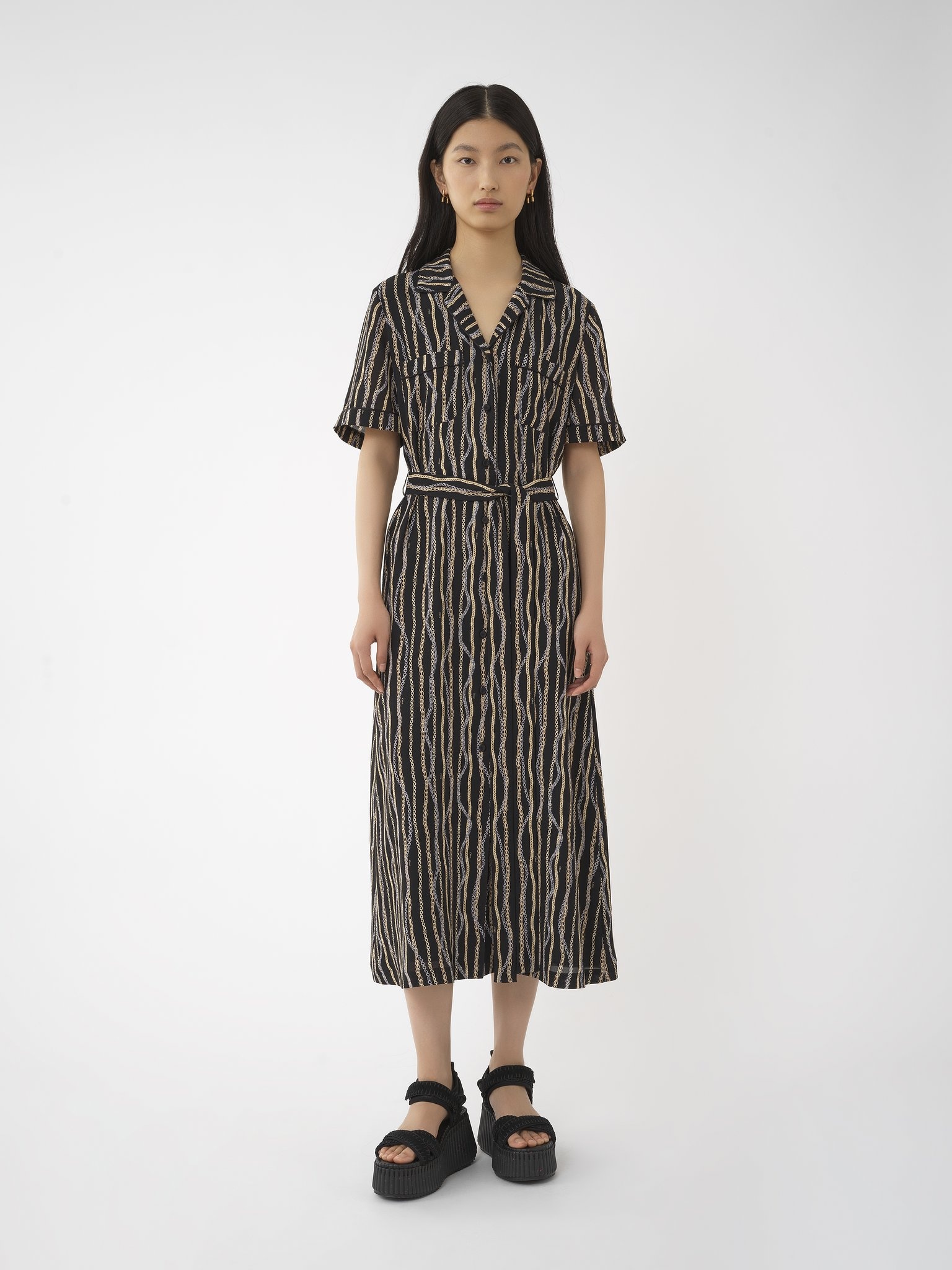 BELTED SHIRT DRESS - 3