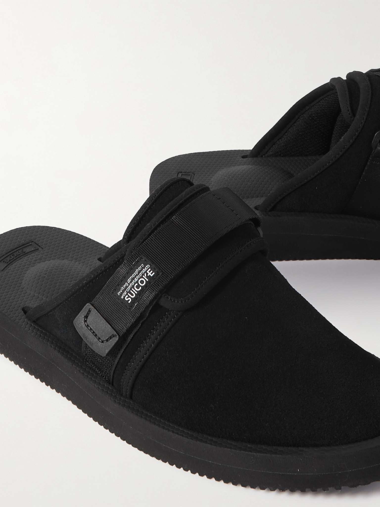 Suicoke ZAVO-VS Webbing-Trimmed Suede Mules | REVERSIBLE