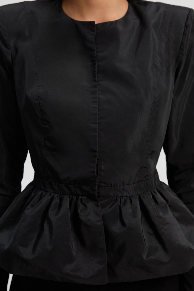 Drama Taffeta Rosette Woven Jacket 3