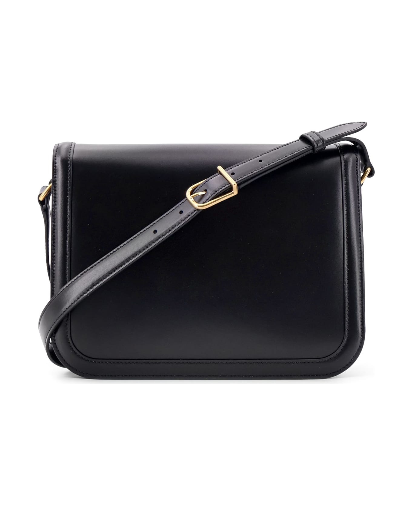 Black Leather 9to5 Shoulder Bag - 2