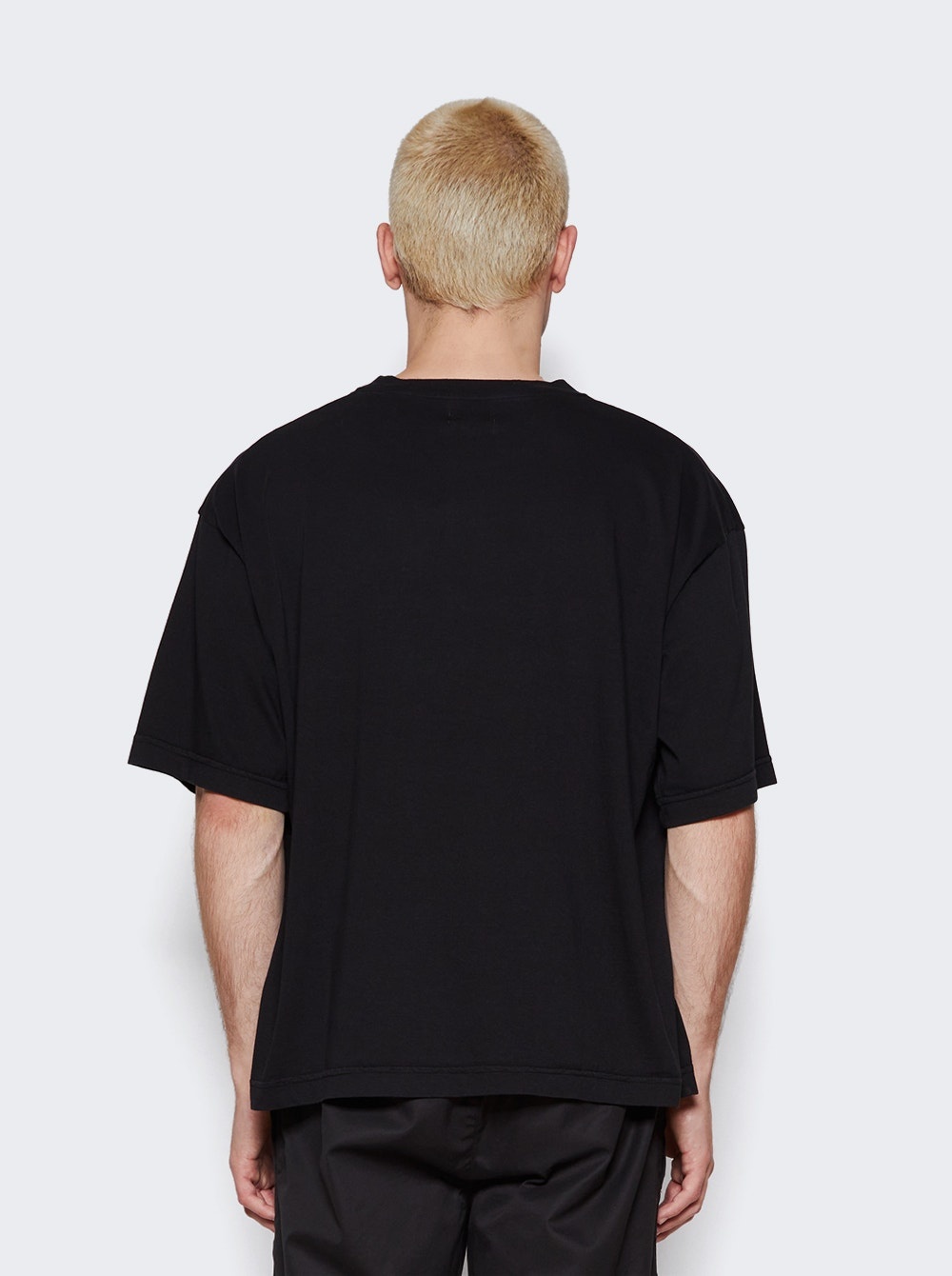 Handwritten Embroidered T-Shirt Black - 5