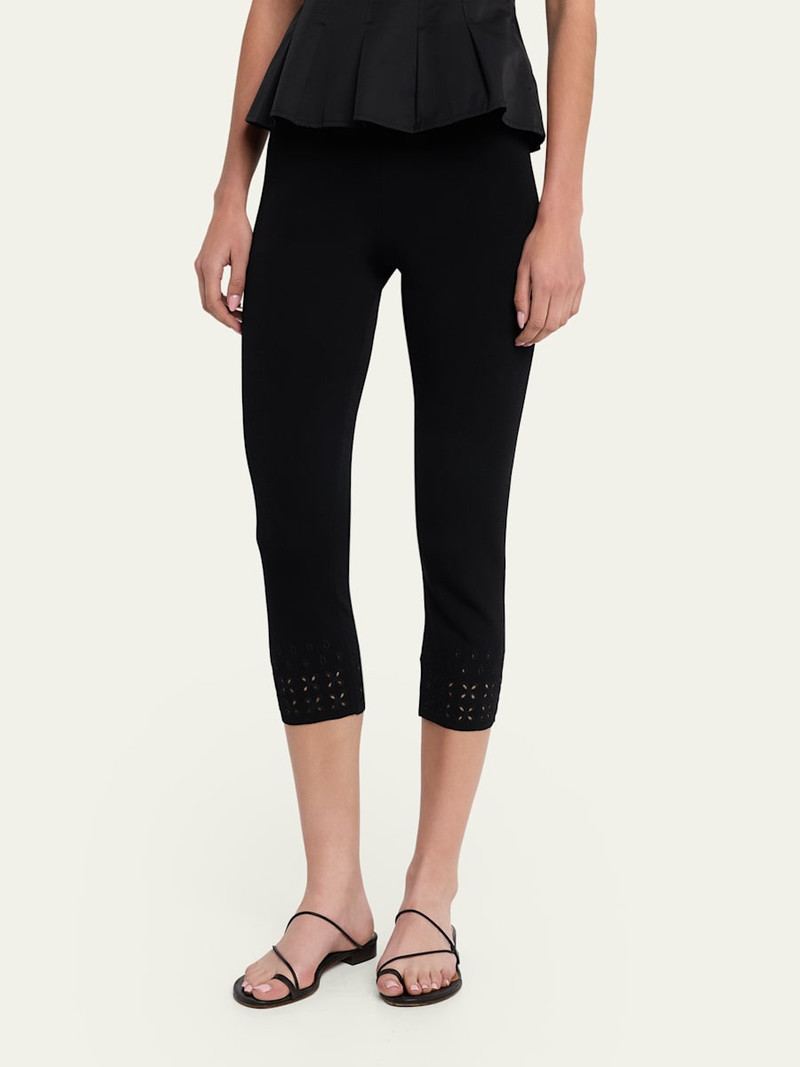 Seraphine Eyelet Knit Capri Leggings 4