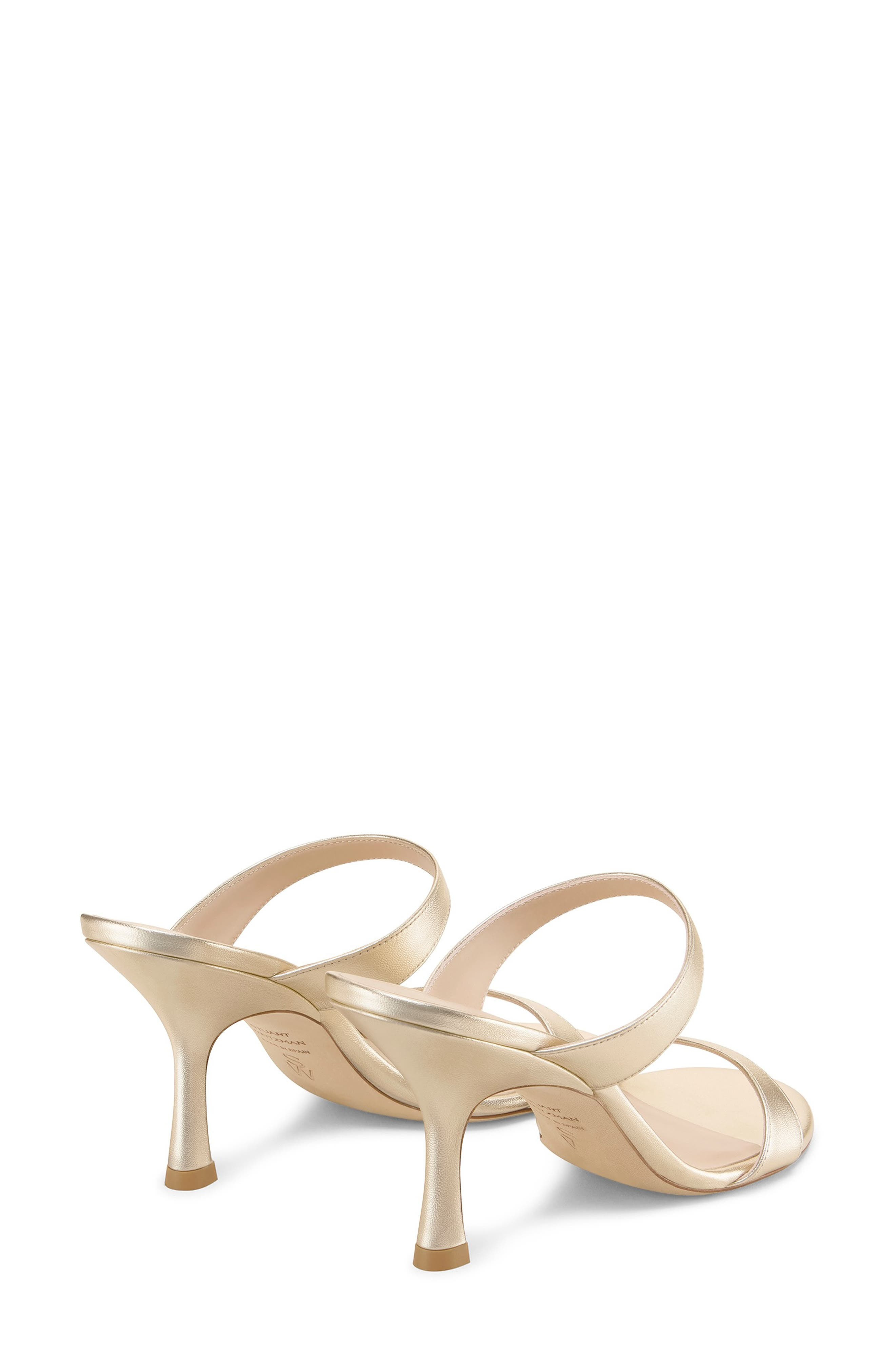 Stuart Weitzman Nudist Sandal in Light Gold at Nordstrom - 2