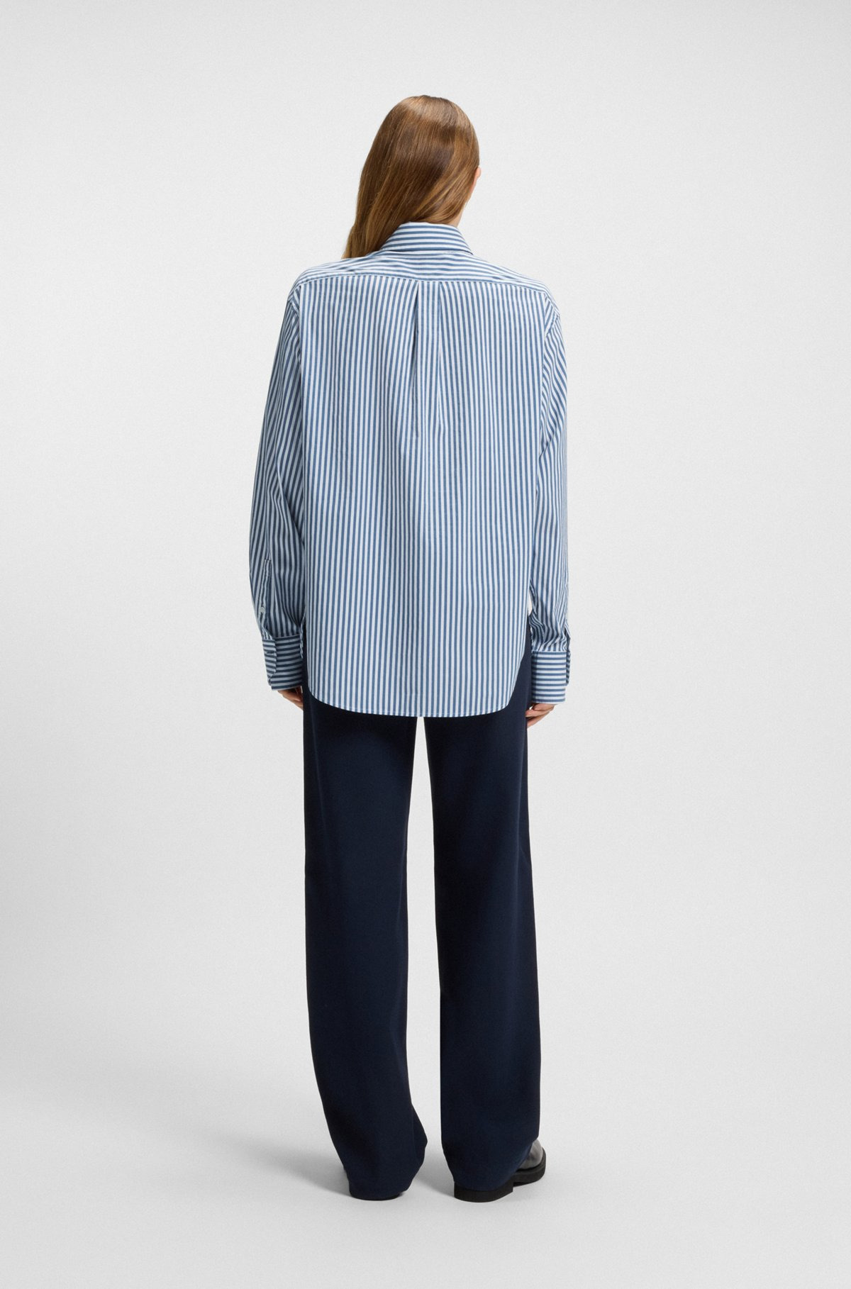 COTTON BLOUSE WITH VERTICAL STRIPES - 5