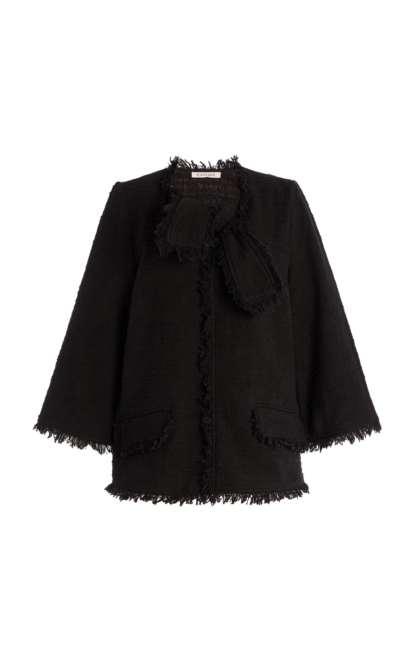 Diana Fringed Cotton Top black - 1