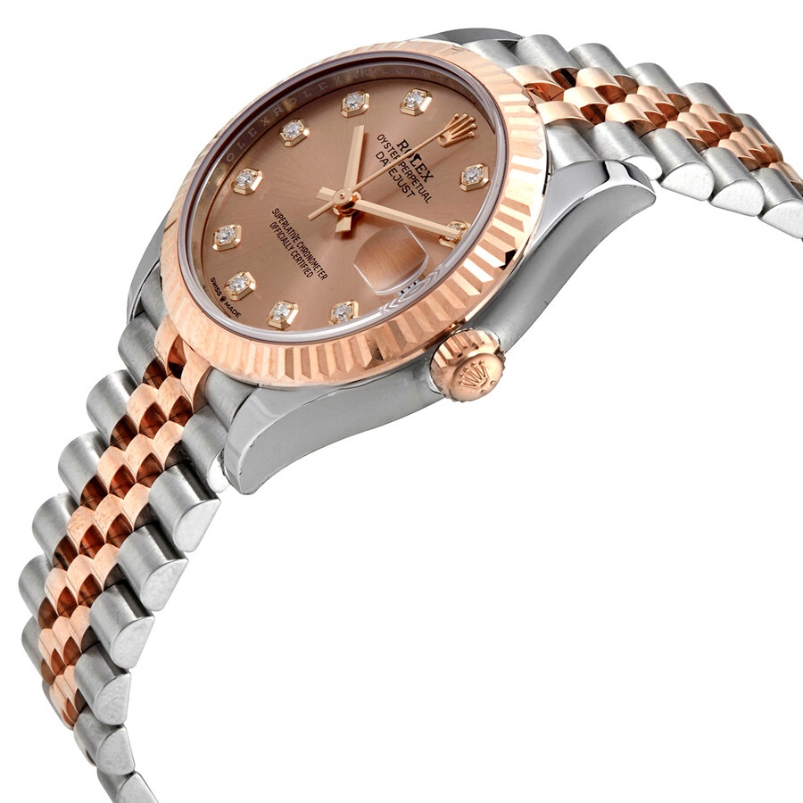 Rolex Datejust 31 Rose Diamond Dial Automatic Ladies Steel and 18kt Everose Gold Jubilee Watch 27827 - 2