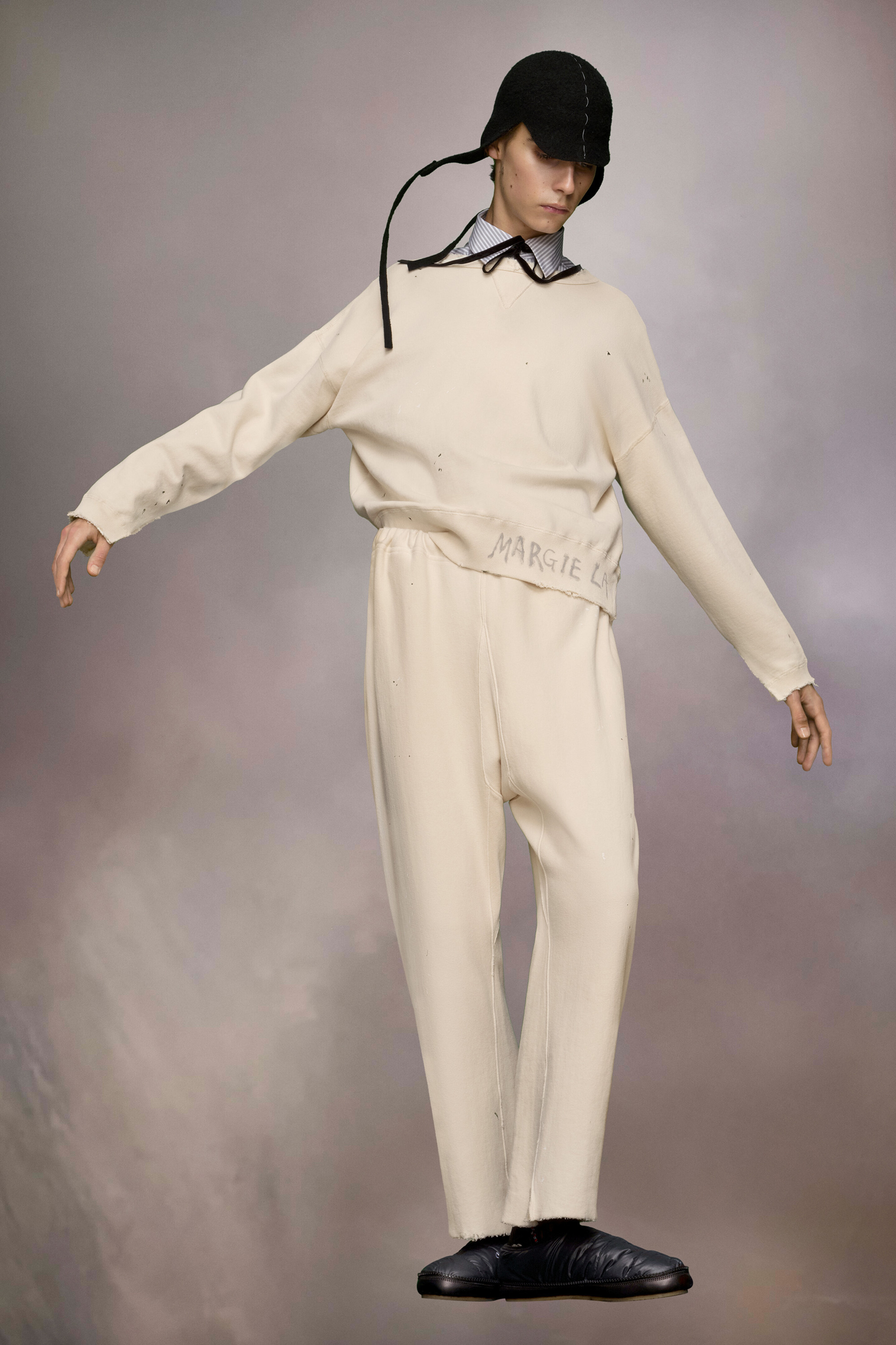 Cut-out hem sweatpants - 3