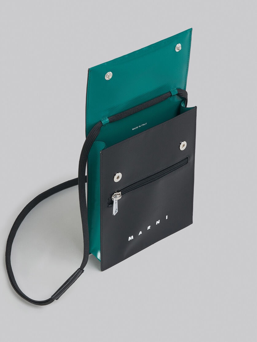 TRIBECA SHOULDER BAG IN GREEN AND BLACK - 3