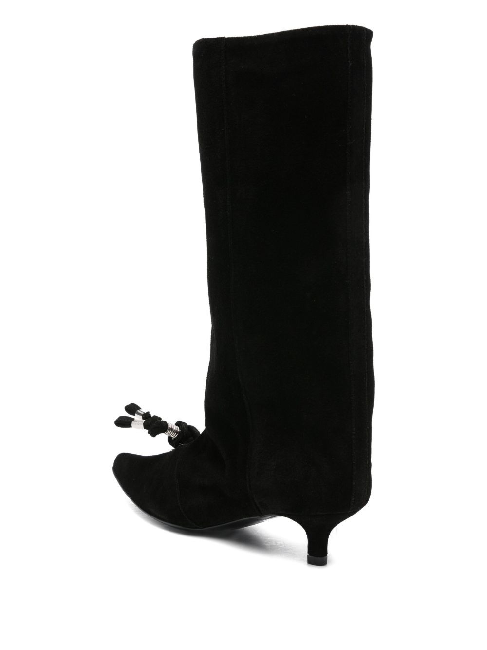 45mm knotted-tassel suede boots - 3