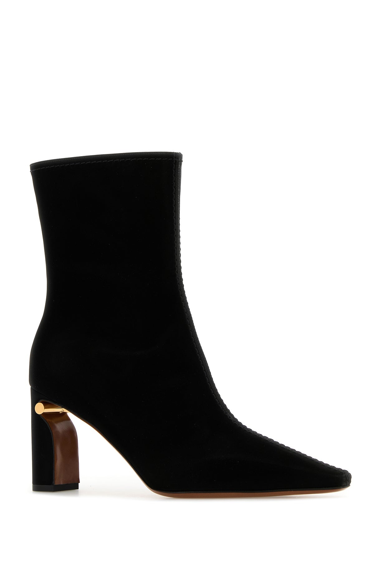 Black fabric ankle boots - 2