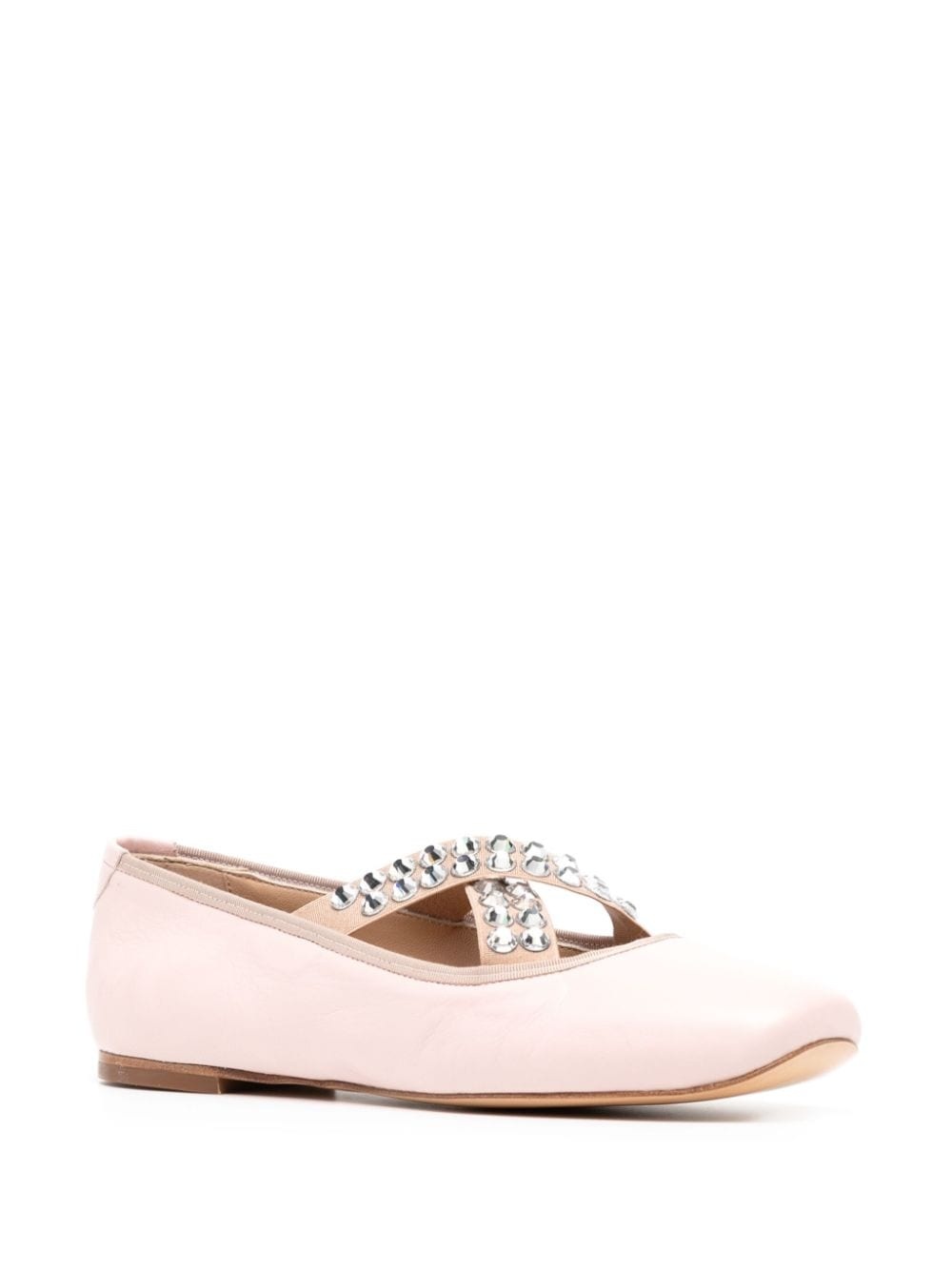 crystal-embellished ballerina shoes - 2
