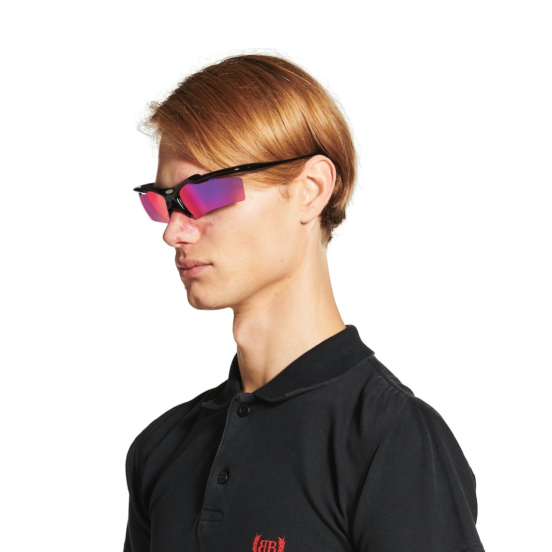 Turbo Rectangle Sunglasses  in Black - 7