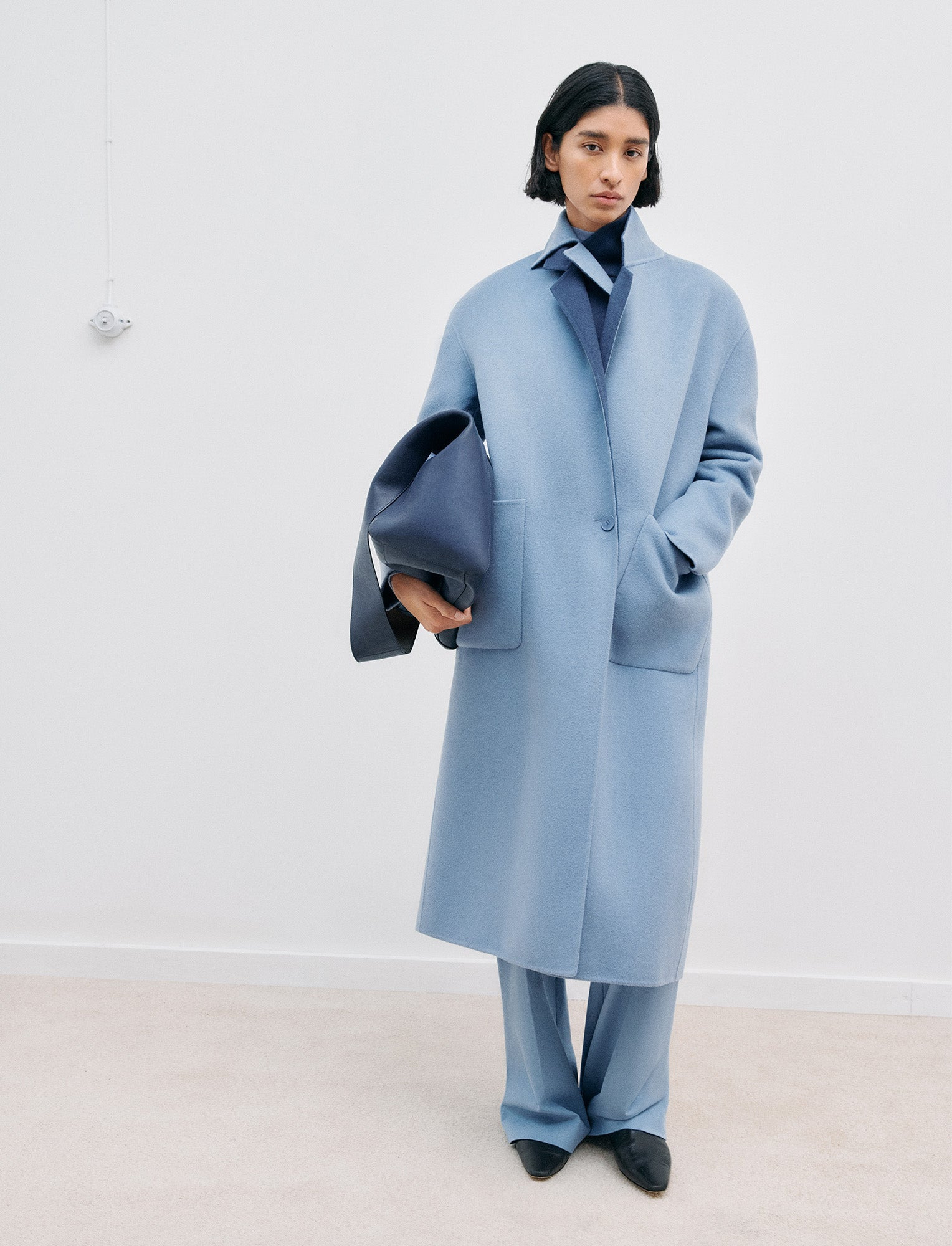 Edmond Reversible Double Face Cashmere Coat - 7